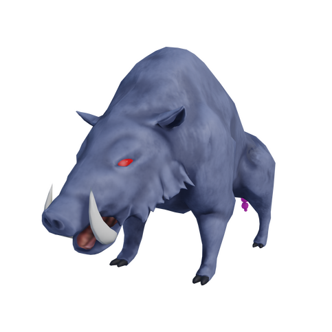 Boar 3D model built for VRChat, for overworld engagement in experience. Sculpted in ZBrush, retopologized, textured in Substance 3D Painter, optimized to be under 3,500 triangles. 1/2